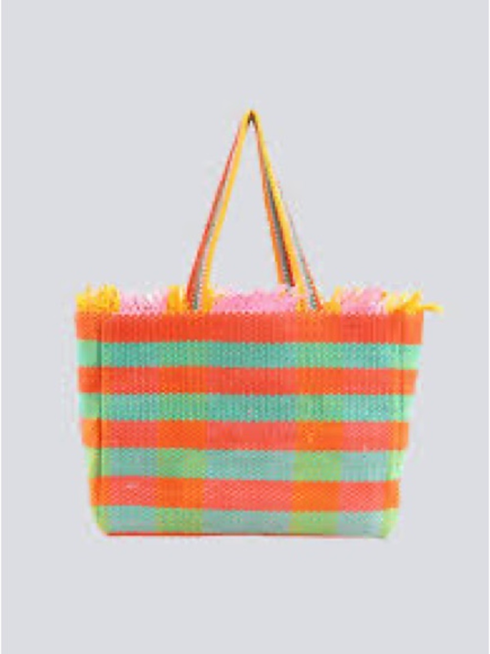 Zara multicolored woven tote bag